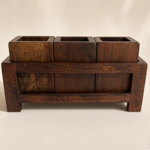 Wooden Desktop Caddy Organizer