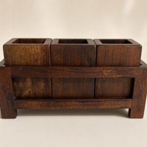 Wooden Desktop Caddy Organizer
