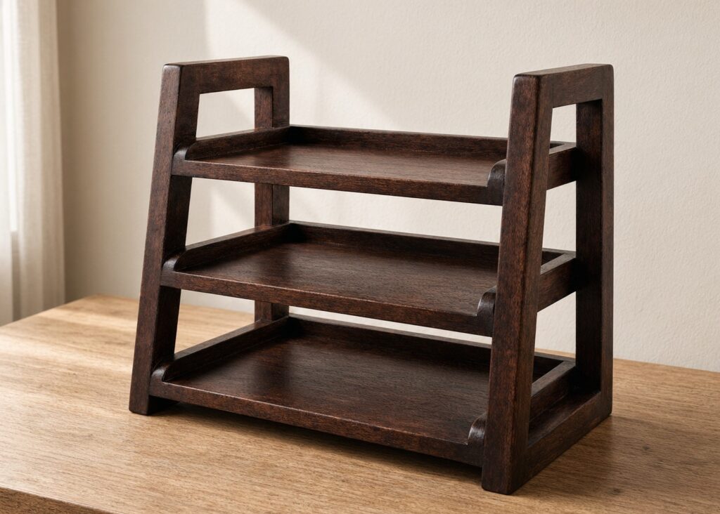 3-Tier Wooden Shelf Organizer by STUMPAGE
